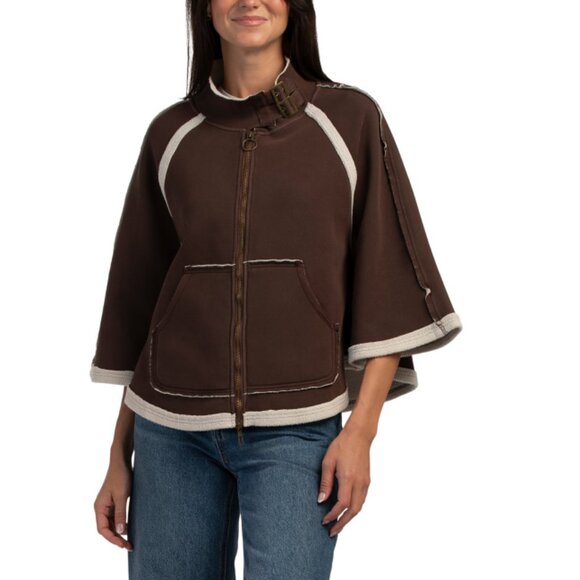 XCVI Brown Dorval Poncho - Picture 1 of 2